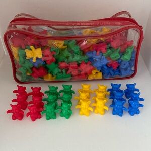 Set of 195 Harcourt Teddy Bear Counters 1.25” Homeschool/Preschool/Kindergarten
